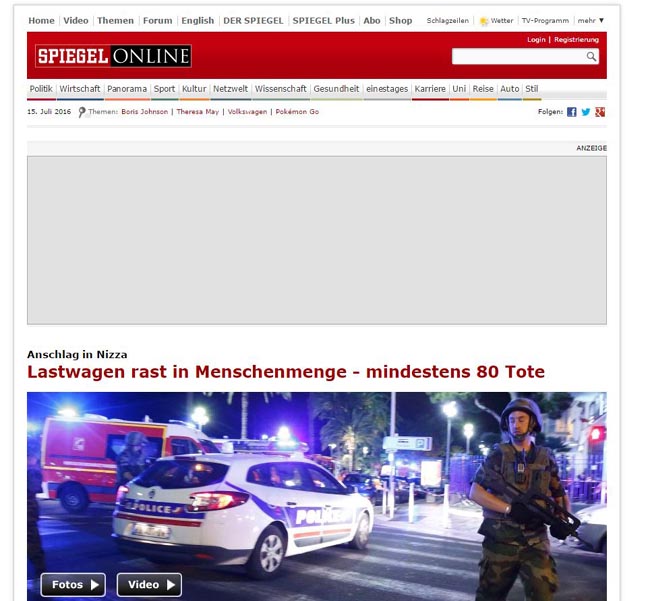Strage a Nizza, la notizia nel mondo: ecco le prime pagine dei giornali