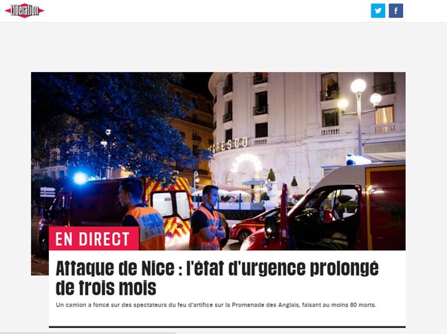 Strage a Nizza, la notizia nel mondo: ecco le prime pagine dei giornali