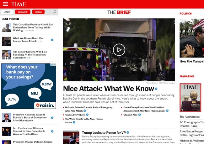 Strage a Nizza, la notizia nel mondo: ecco le prime pagine dei giornali