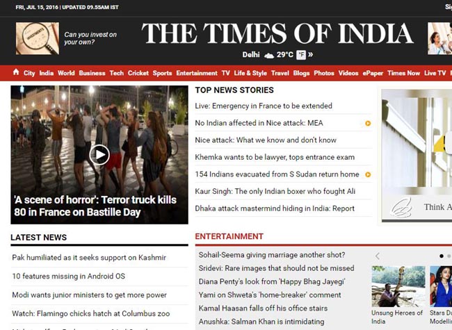 Strage a Nizza, la notizia nel mondo: ecco le prime pagine dei giornali