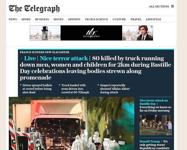Strage a Nizza, la notizia nel mondo: ecco le prime pagine dei giornali
