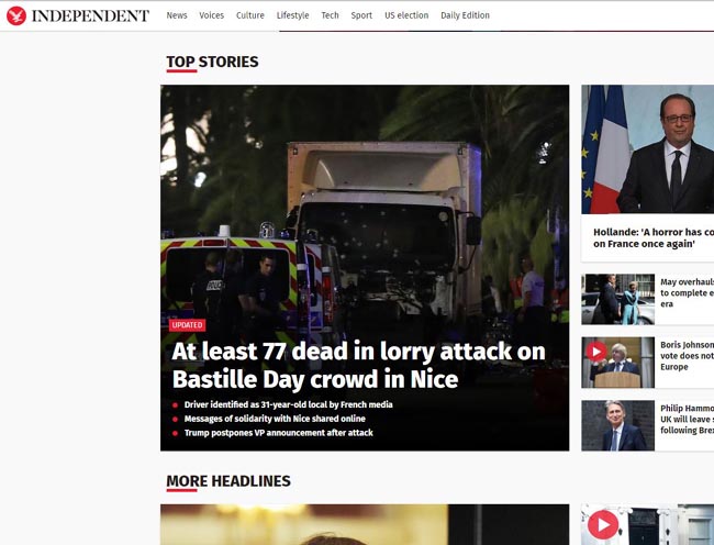 Strage a Nizza, la notizia nel mondo: ecco le prime pagine dei giornali