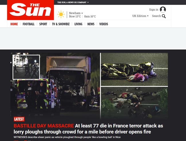 Strage a Nizza, la notizia nel mondo: ecco le prime pagine dei giornali