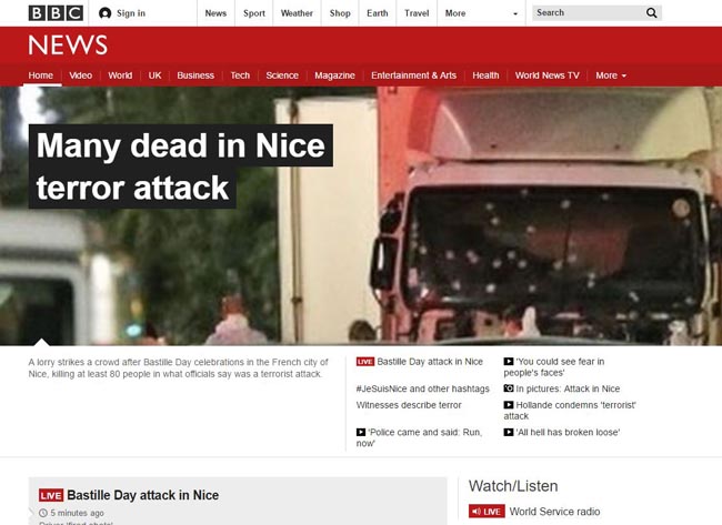 Strage a Nizza, la notizia nel mondo: ecco le prime pagine dei giornali