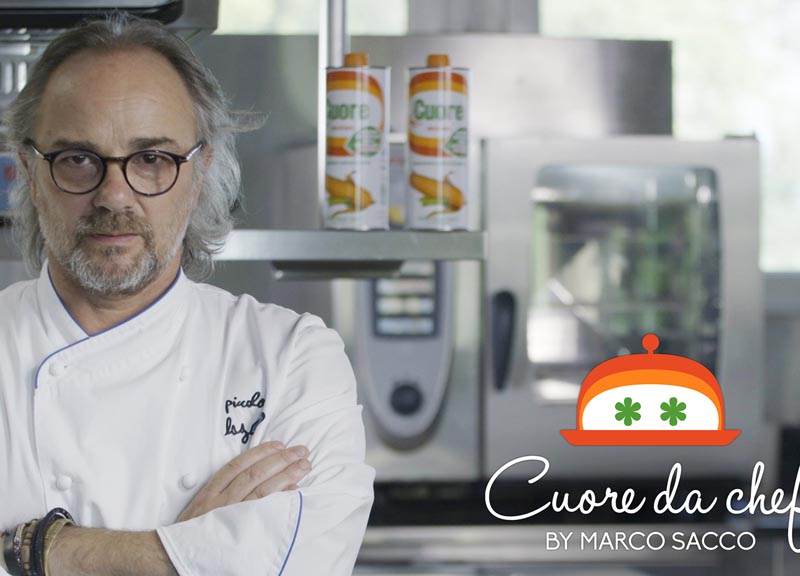 Cuore da Chef: Olio Cuore entra nella cucina stellata di Marco Sacco Cuore da Chef: Olio Cuore entra nella cucina stellata di Marco Sacco