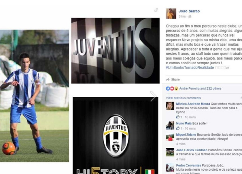 Juventus, non solo Pjaca. Presi Ricardo Campos dal Benfica, João Serrão e…