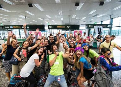 Gate party a Milano Malpensa