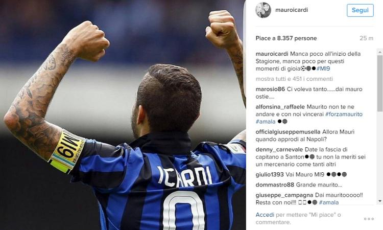 Icardi twitta la sua fedeltà all’Inter. Ultimatum del Napoli di De Laurentiis Icardi twitta la sua fedeltà all’Inter. Ultimatum del Napoli di De Laurentiis