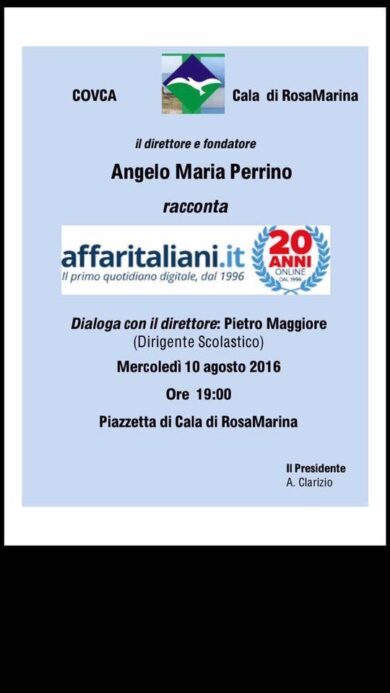 I 20 anni di Affaritaliani.it questa sera a Ostuni