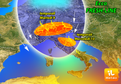 Previsioni meteo, ferragosto a tutto sole ma prima arriva fresh-line