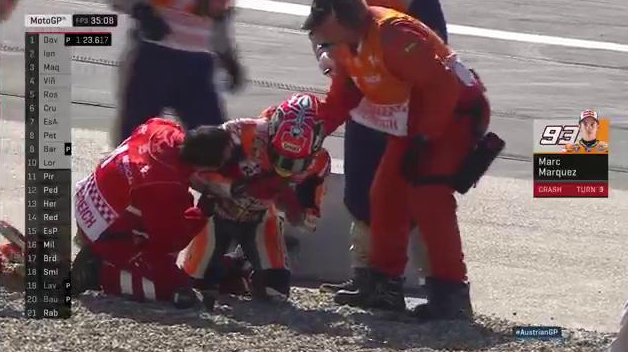 MotoGp, Marquez brutto incidente in Austria. Poi Marc torna sulla Honda e…
