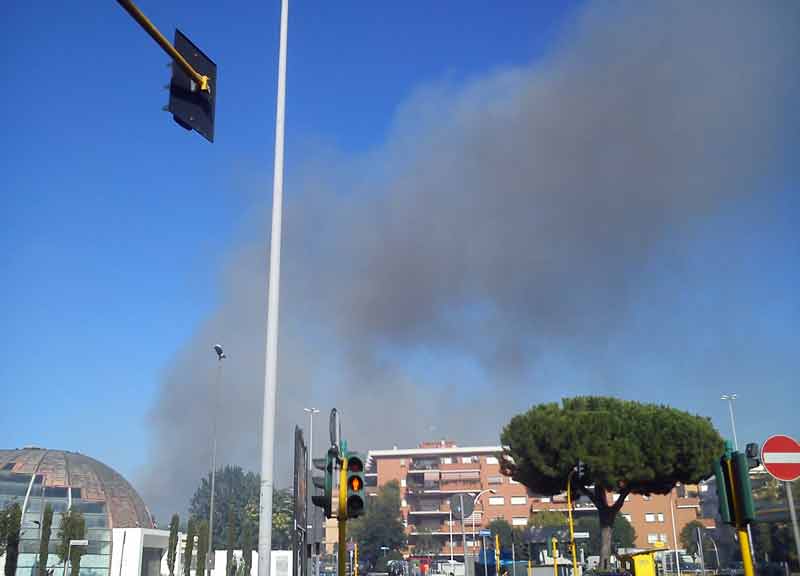 Roma brucia: Parco del Pineto nelle fiamme. Paura anche a Parco Leonardo Roma brucia: Parco del Pineto nelle fiamme. Paura anche a Parco Leonardo