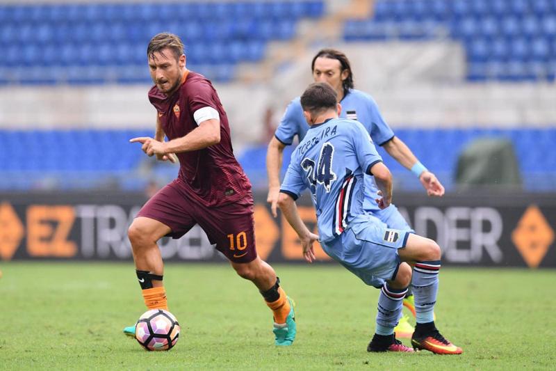 Totti salva Roma con la Sampdoria. Spalletti. “Giocherà anche l’anno prossimo” Totti salva Roma con la Sampdoria. Spalletti. “Giocherà anche l’anno prossimo”