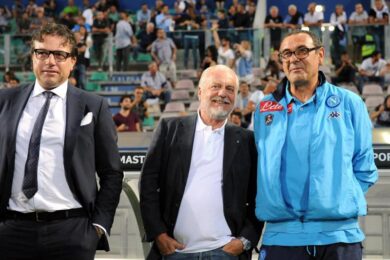 Napoli, De Laurentiis a Sarri: “Decisioni arbitrali vanno rispettate”