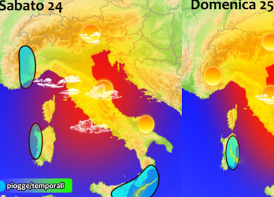 Meteo/ Torna il bel tempo nel weekend. Nubifragi sull’estremo Sud