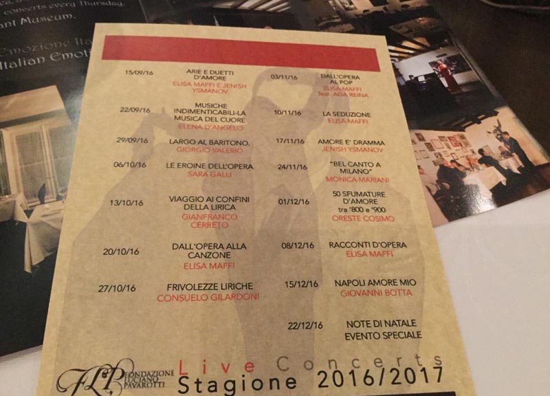 Al Pavarotti Restaurant torna la lirica dal vivo Al Pavarotti Restaurant torna la lirica dal vivo