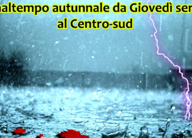 Meteo/ Aria fredda sull’Italia e forti piogge al Centro-Sud