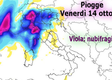 Meteo, nubifragi in arrivo. Ecco le aree più colpite dalle piogge. La mappa