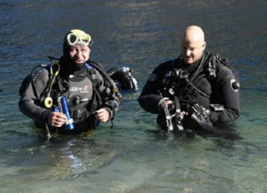 Roberto Maroni sub al Moregallo per il progetto sulle “immersioni sicure”