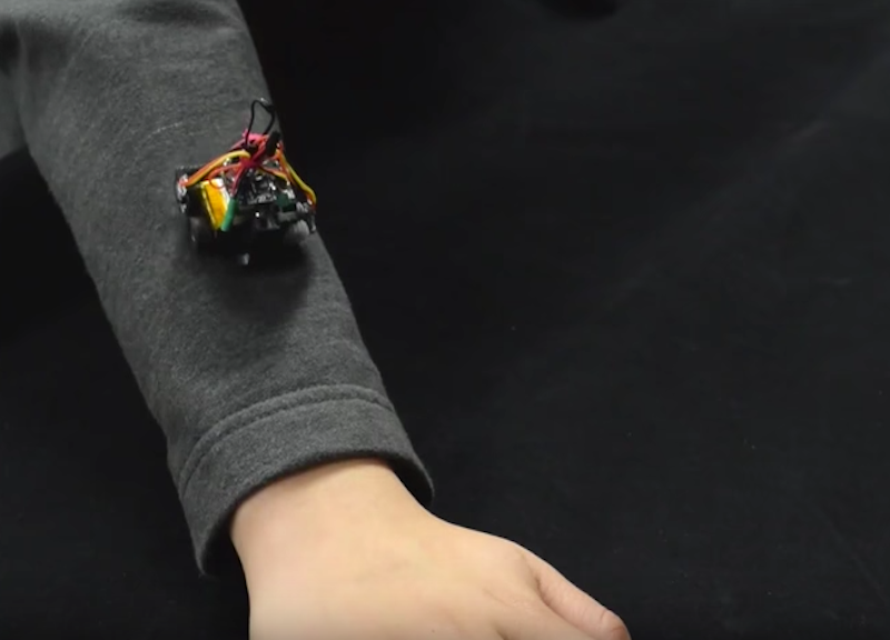 Mini-robot indossabili che si arrampicano sui vestiti: il futuro è già qui Mini-robot indossabili che si arrampicano sui vestiti: il futuro è già qui