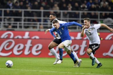 Italia-Germania, palo di Belotti e ansia (Milan) per Alessio Romagnoli