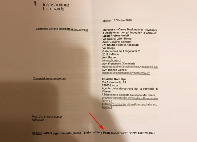 Serravalle, Besozzi davanti all’Anac. E un pignoramento di 146mila euro