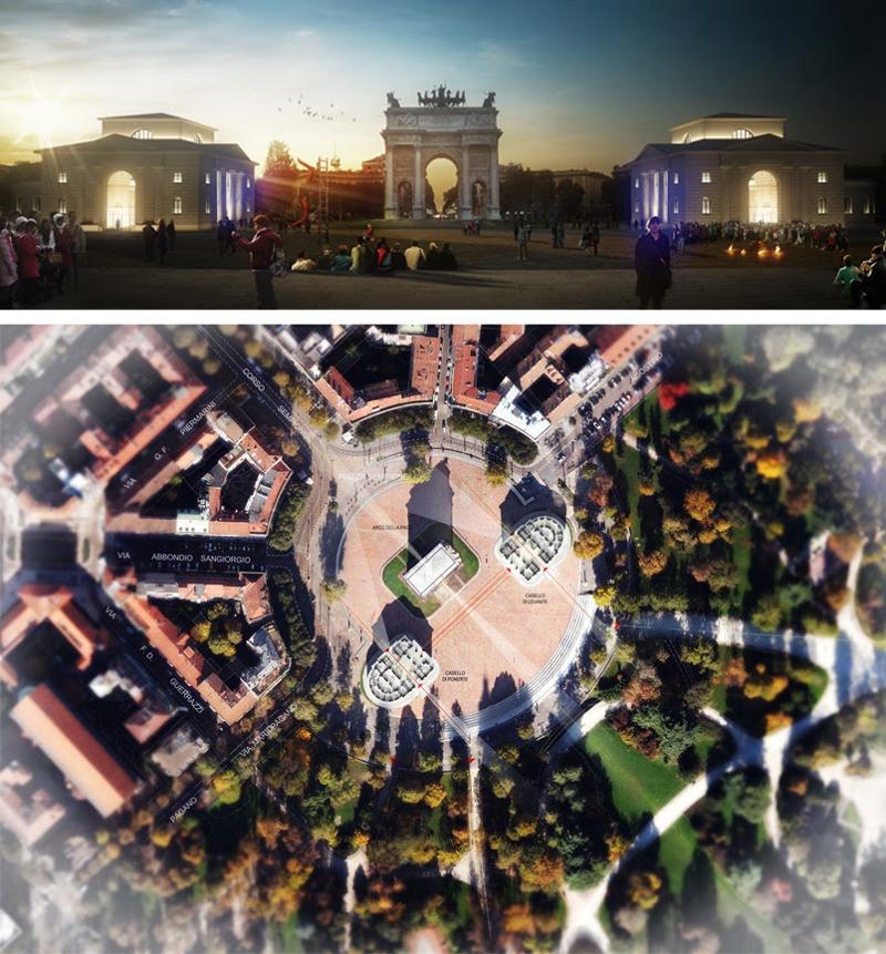 Rinascono i Caselli Daziari: Arco della Pace, ecco il progetto. Foto