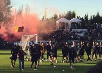 Derby trionfale, la Roma al Tre Fontane. In 3mila per i loro campioni