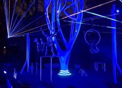 Inaugurazione dell’albero del fitness Samsung ai giardini Montanelli di Milano