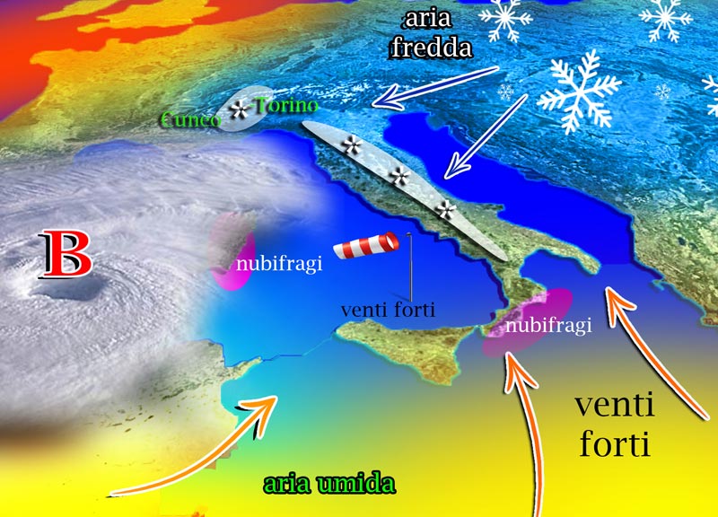 Meteo, arriva il ciclone di Natale. Neve in pianura: 40 centimetri a Torino Meteo, arriva il ciclone di Natale. Neve in pianura: 40 centimetri a Torino