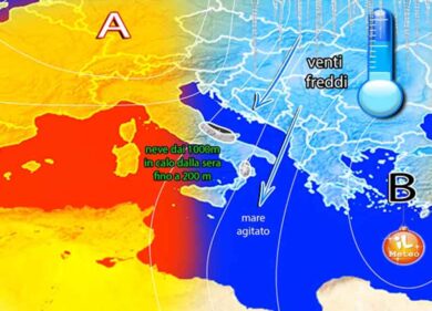Previsioni meteo, addio “primavera”. Neve a bassa quota in arrivo: ecco dove