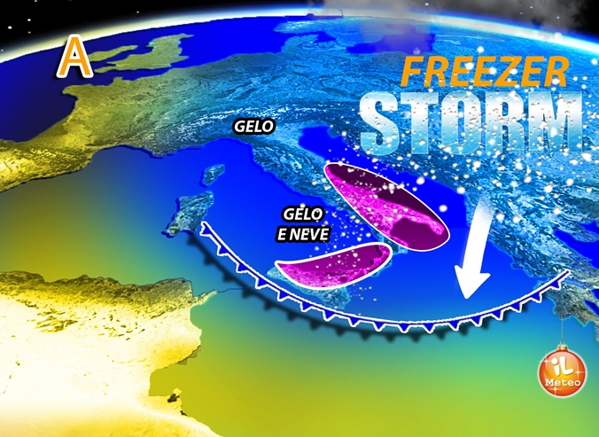 Previsioni meteo, aria artica sull’Italia. Neve, ghiaccio e disagi: la mappa Previsioni meteo, aria artica sull’Italia. Neve, ghiaccio e disagi: la mappa