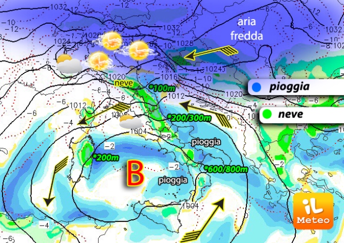 Previsioni meteo, ancora emergenza neve nel weekend Previsioni meteo, ancora emergenza neve nel weekend