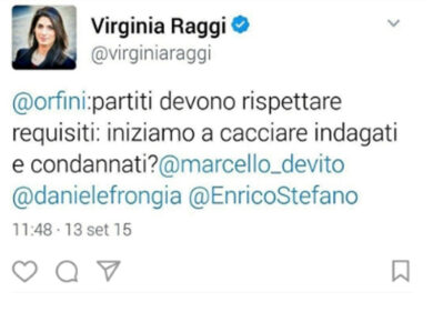 Raggi, avviso di garanzia. Quando diceva: “Gli indagati vanno cacciati”