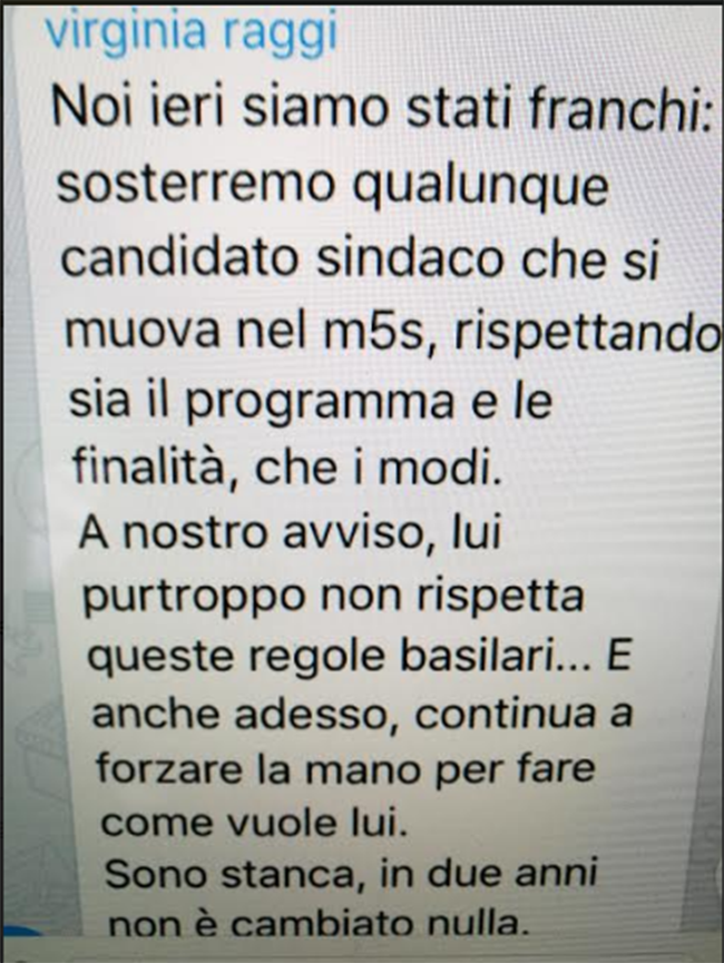 M5s, Virginia Raggi e la congiura contro De Vito: ecco la chat segreta. FOTO M5s, Virginia Raggi e la congiura contro De Vito: ecco la chat segreta. FOTO