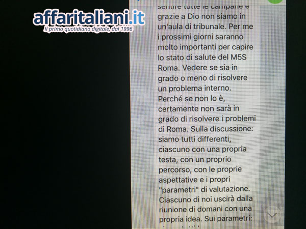 M5S, Raggi e Frongia processarono De Vito davanti ai deputati. Le chat segrete M5S, Raggi e Frongia processarono De Vito davanti ai deputati. Le chat segrete