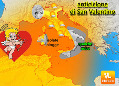 Meteo, anticiclone di San Valentino: sole e caldo