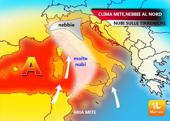 Previsioni meteo: alta pressione, primi cedimenti. Maltempo da venerdì Previsioni meteo: alta pressione, primi cedimenti. Maltempo da venerdì