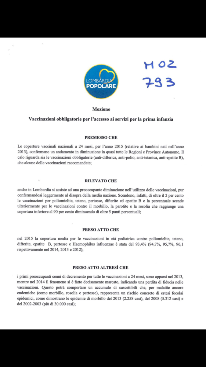Vaccini, il Municipio 5 “vuole essere parte attiva nel dibattito” Vaccini, il Municipio 5 “vuole essere parte attiva nel dibattito”