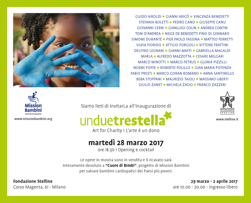 Invito Fondazione Stelline 28 marzo Art for Charity L'arte è un dono Invito Fondazione Stelline 28 marzo Art for Charity L'arte è un dono