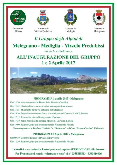 Melegnano, festa degli alpini. Nuova sede in un immobile confiscato alla criminalità