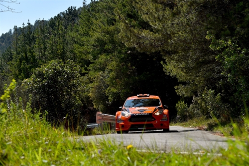 Rally di Sanremo dopo 4 ps conducono Andreucci e la sua Peugeot 208 Rally di Sanremo dopo 4 ps conducono Andreucci e la sua Peugeot 208