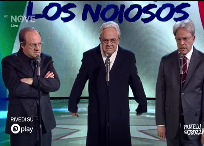 Fratelli di Crozza: Gentiloni, Mattarella e Padoan cantano “Los Noiosos” Fratelli di Crozza: Gentiloni, Mattarella e Padoan cantano “Los Noiosos”