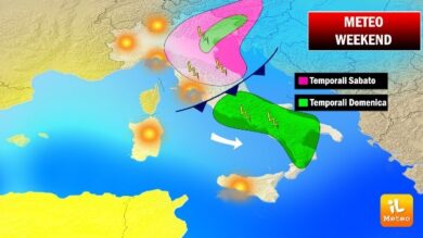 Previsioni meteo, Pasqua e Pasquetta con temporali. Mappa