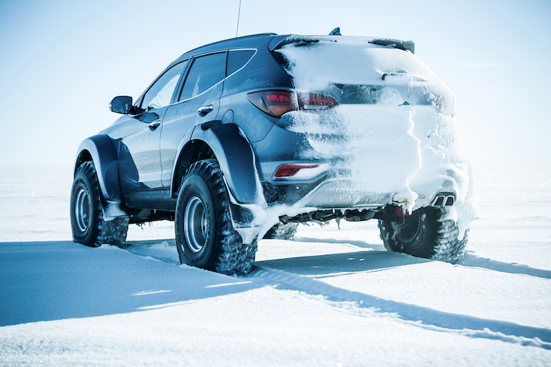Patrick Bergel a bordo di una Hyundai Santa Fe conquista l’Antartide Patrick Bergel a bordo di una Hyundai Santa Fe conquista l’Antartide