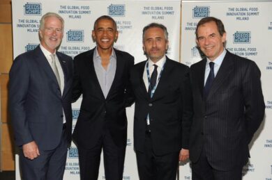 Giovanni Gorno Tempini accoglie Barack Obama a Fiera Milano