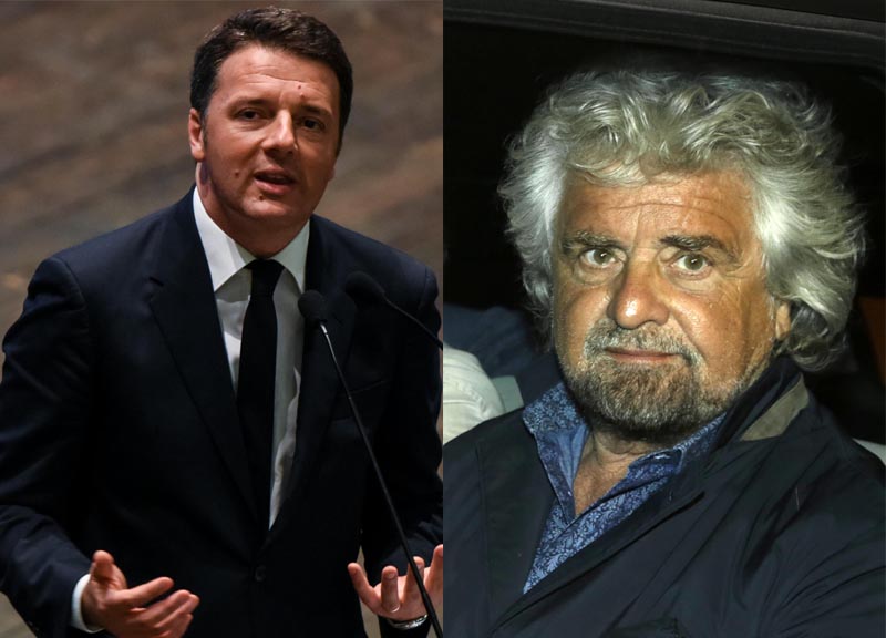 Roma, emergenza rifiuti: Grillo accusa il Pd, Replica Renzi: “Incapaci” Roma, emergenza rifiuti: Grillo accusa il Pd, Replica Renzi: “Incapaci”