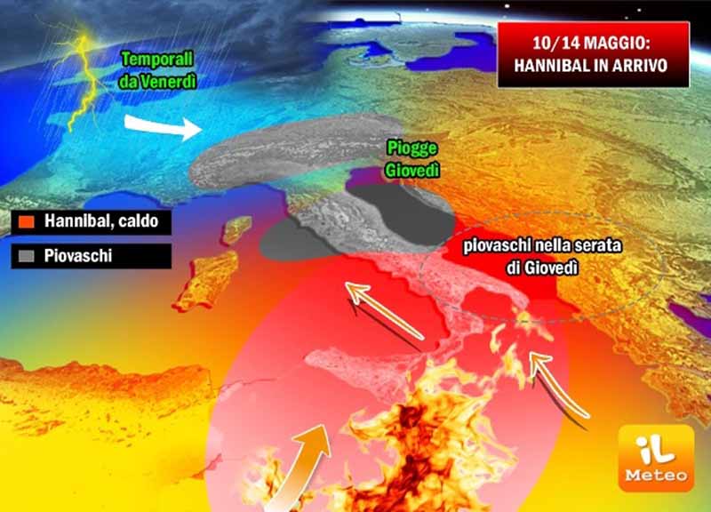 Previsioni meteo, arriva il caldo di Hannibal Previsioni meteo, arriva il caldo di Hannibal