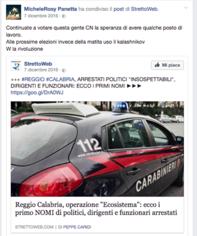 M5S, ex candidato grillino arrestato per associazione mafiosa