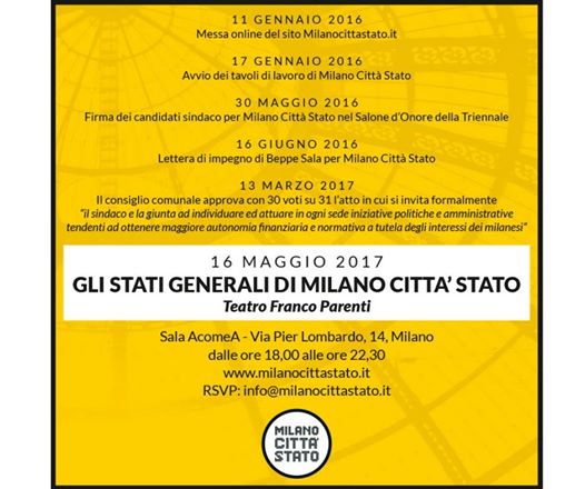 Al via “Gli Stati Generali” di Milano Città Stato Al via “Gli Stati Generali” di Milano Città Stato